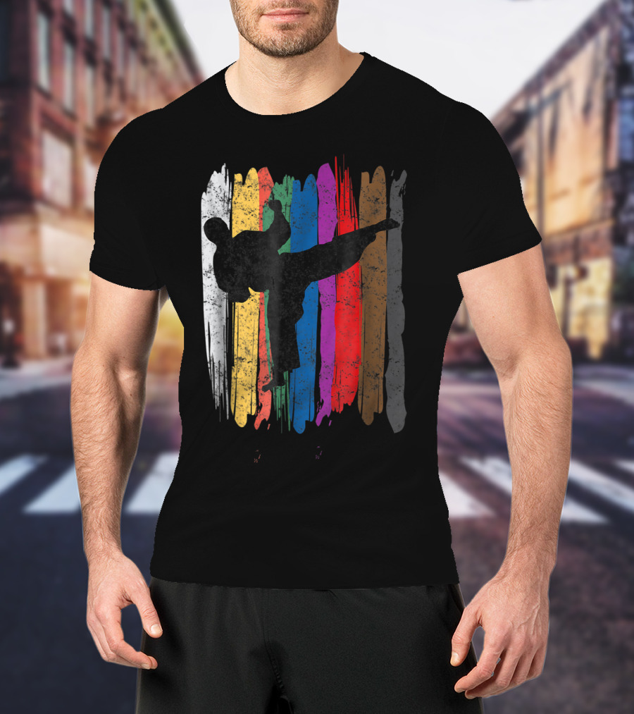 Taekwondo Belt Colors Kick Sports T-Shirt