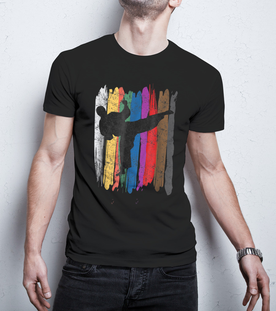 Taekwondo Belt Colors Kick Sports T-Shirt