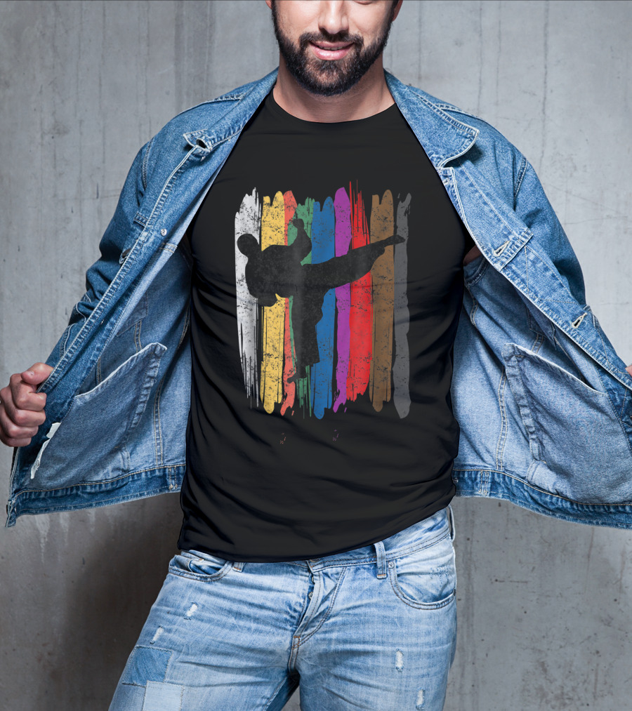 Taekwondo Belt Colors Kick Sports T-Shirt