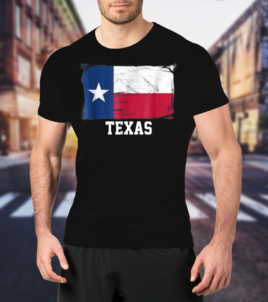 Texas Vintage Distressed Flag United States Iconic T-Shirt