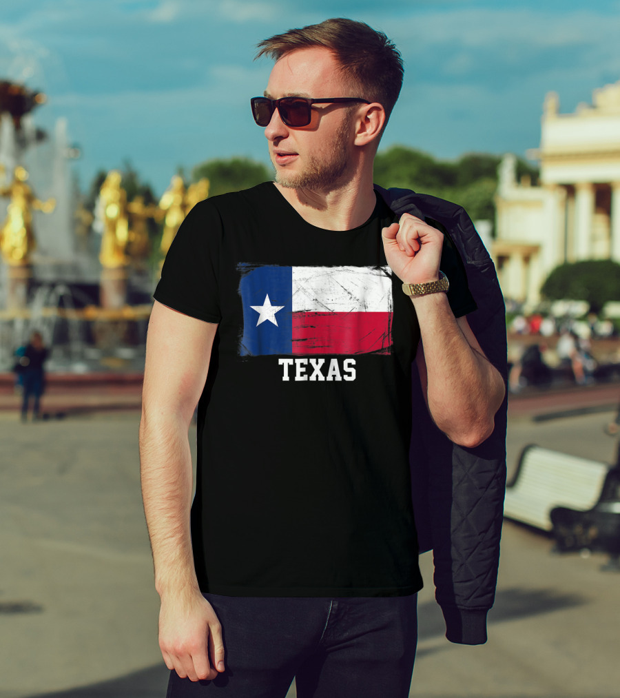 Texas Vintage Distressed Flag United States Iconic T-Shirt