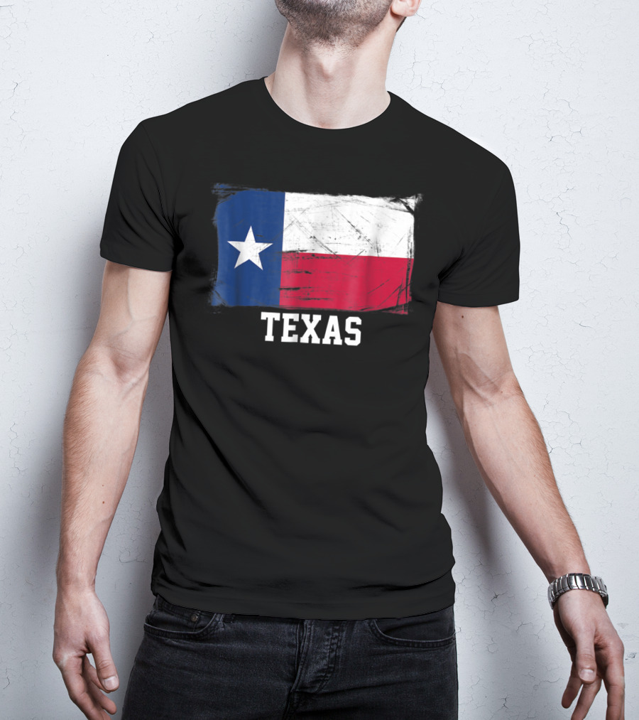 Texas Vintage Distressed Flag United States Iconic T-Shirt