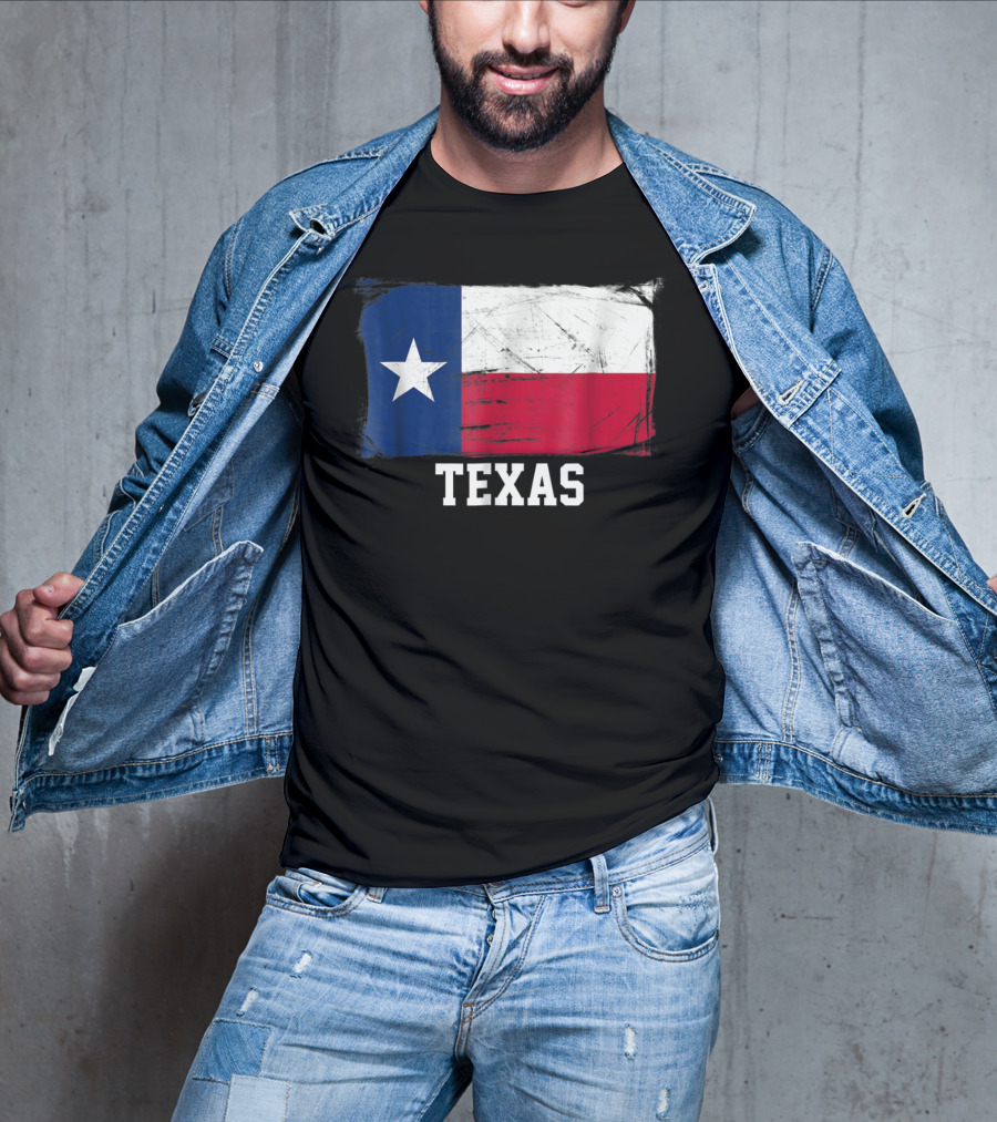 Texas Vintage Distressed Flag United States Iconic T-Shirt