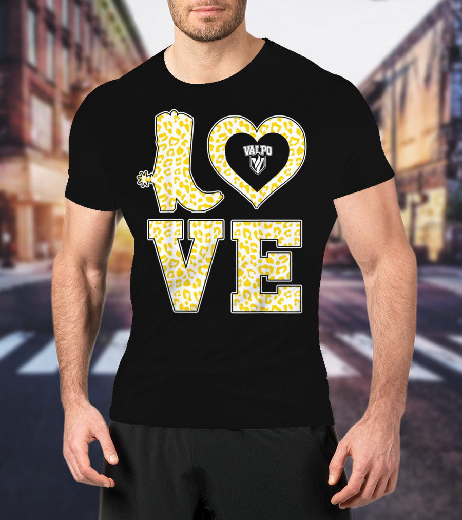 Valparaiso Crusaders Valpo Leopard Love Boot T-Shirt