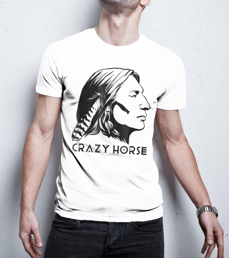 Crazy Horse Native American Profile T-Shirt