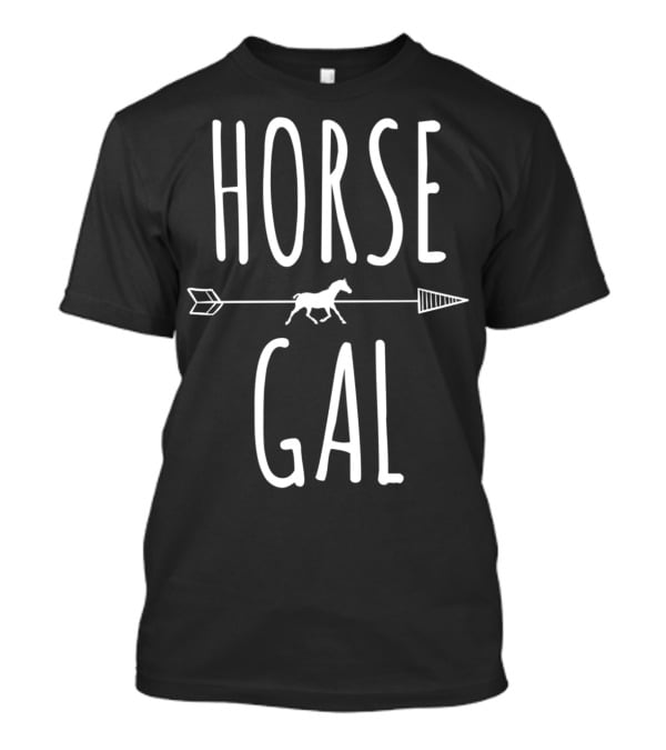 Horse Gal Arrow Motif T-Shirt