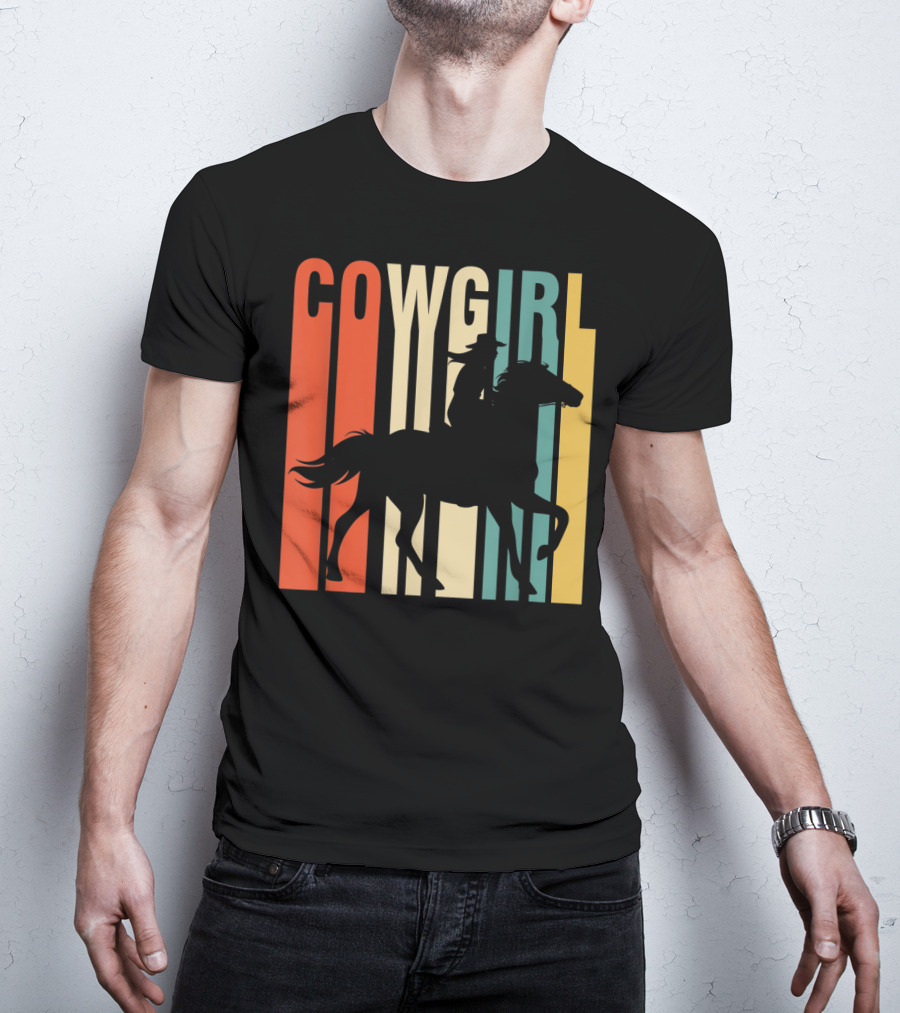 Cowgirl Silhouette Horse Rider T-Shirt