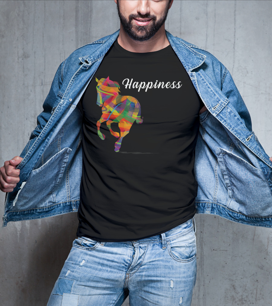 Happiness Colorful Cute Horse T-Shirt
