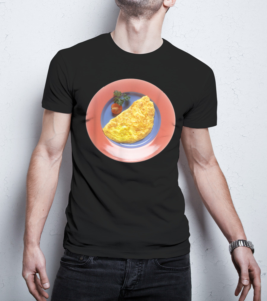 Egg Omelette On Colorful Plate T-Shirt
