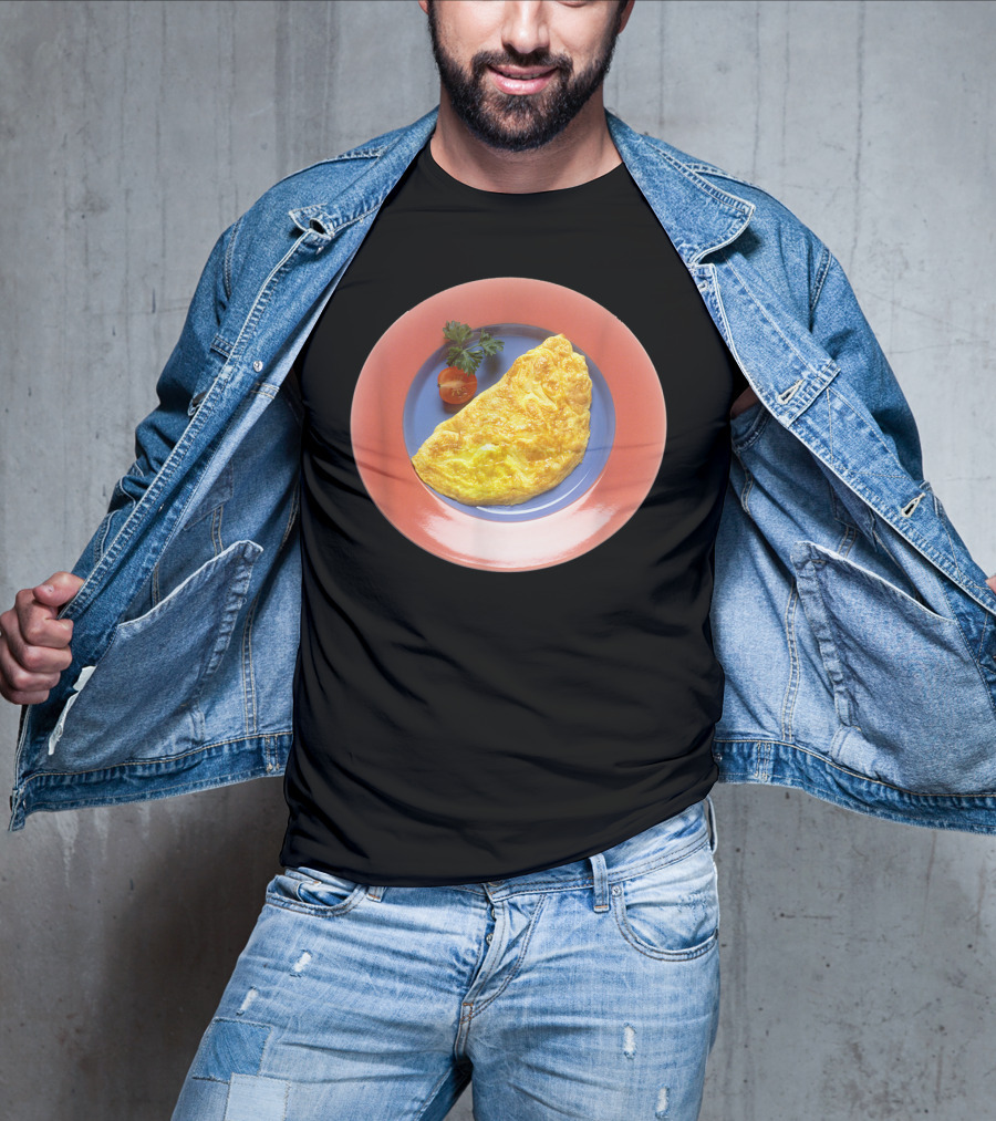 Egg Omelette On Colorful Plate T-Shirt