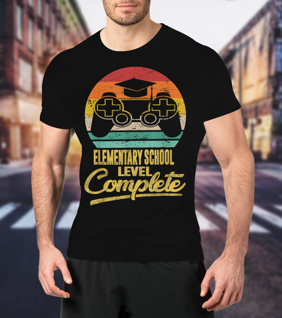 Elementary School Level Complete Last Day Of School Gaming Graduation T-Shirt