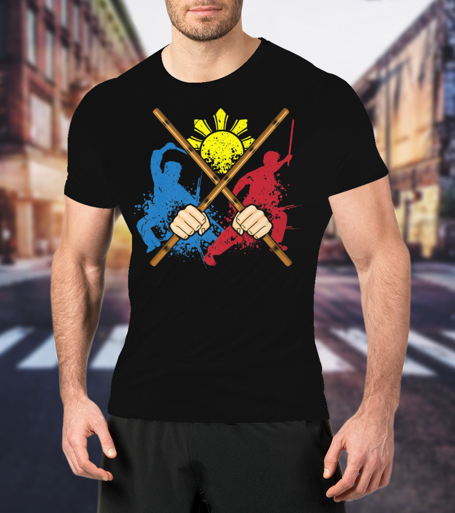 Eskrima Arni Kali Martial Arts Filipino Sun Symbol Warriors T-Shirt
