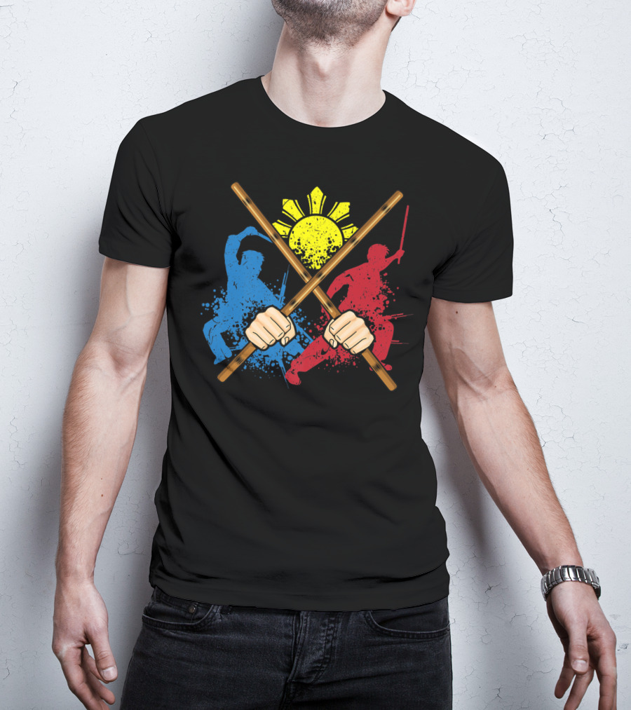 Eskrima Arni Kali Martial Arts Filipino Sun Symbol Warriors T-Shirt