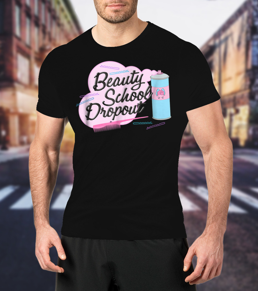 Beauty School Dropout Grease Pink Ladies Can And Comb T-Shirt