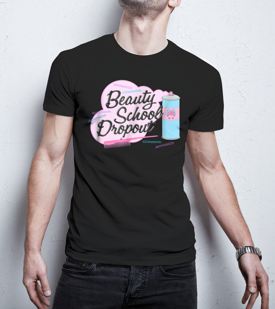 Beauty School Dropout Grease Pink Ladies Can And Comb T-Shirt