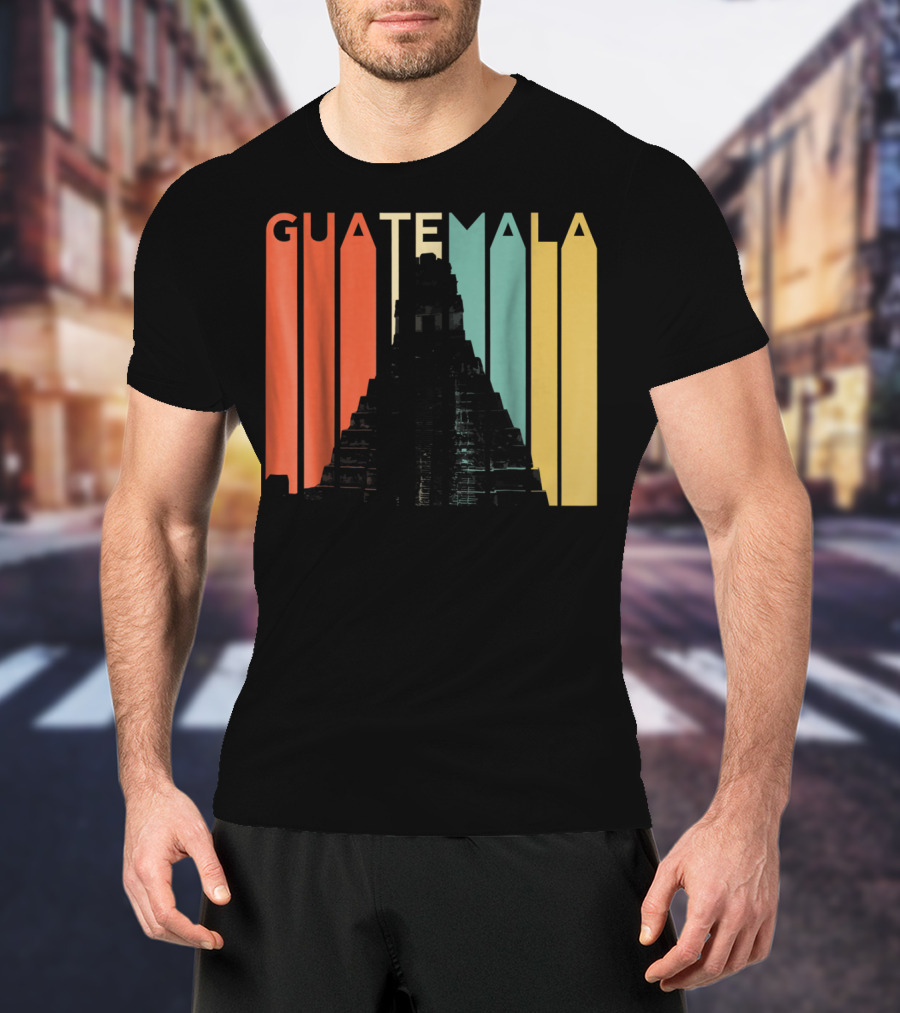 Guatemala Chapin Atitlan Tikal Maya Mayan Pyramid T-Shirt