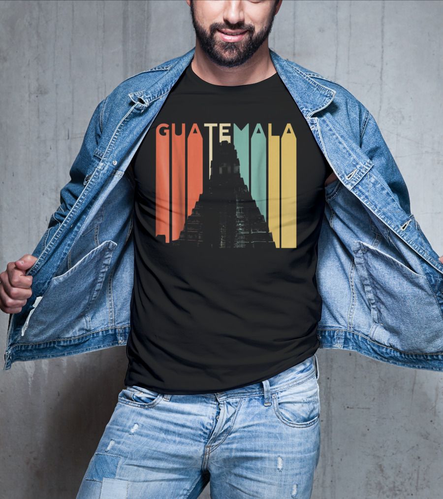 Guatemala Chapin Atitlan Tikal Maya Mayan Pyramid T-Shirt