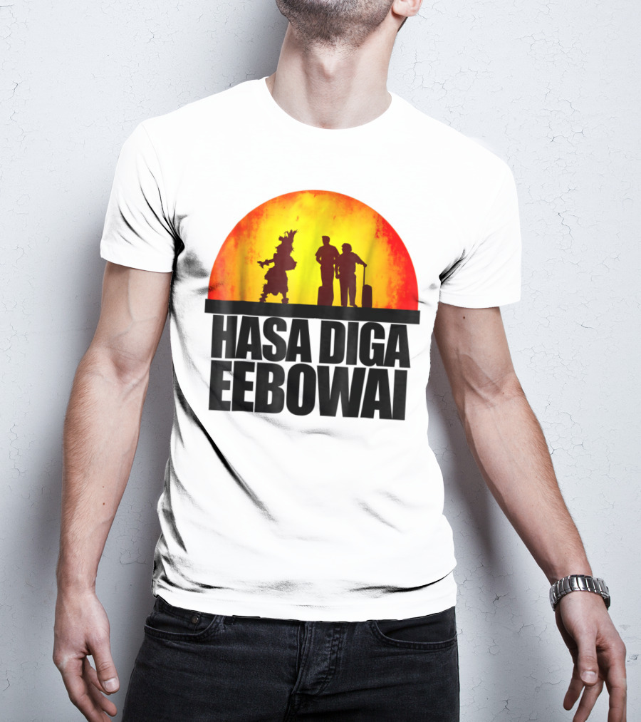 Hasa Diga Eebowai Cultural Travel Silhouette Sunset Scene T-Shirt