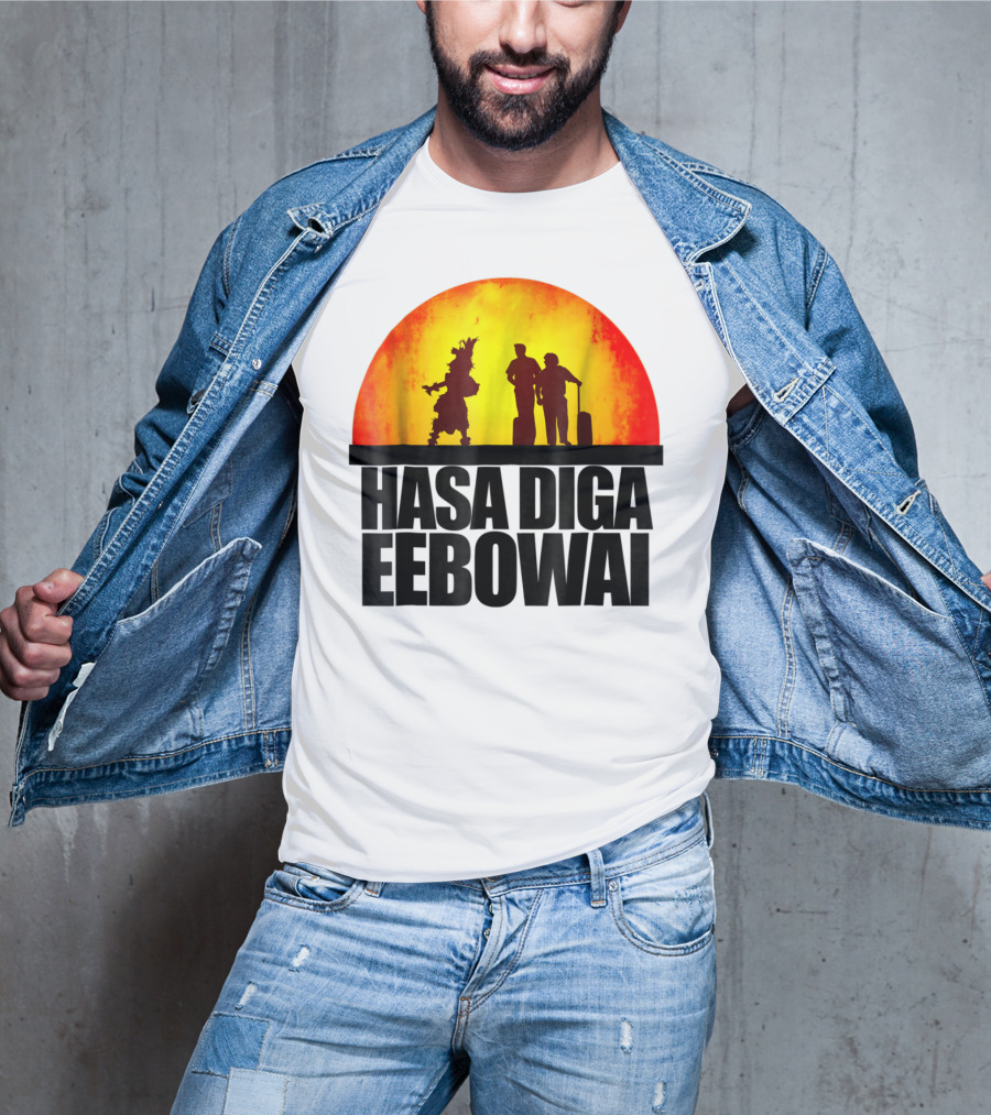 Hasa Diga Eebowai Cultural Travel Silhouette Sunset Scene T-Shirt