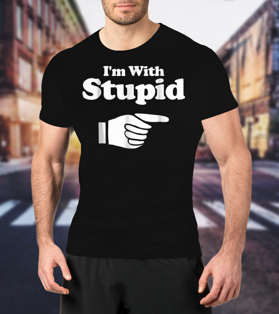 I'm With Stupid Manatee For Men Kids And Women T-Shirt