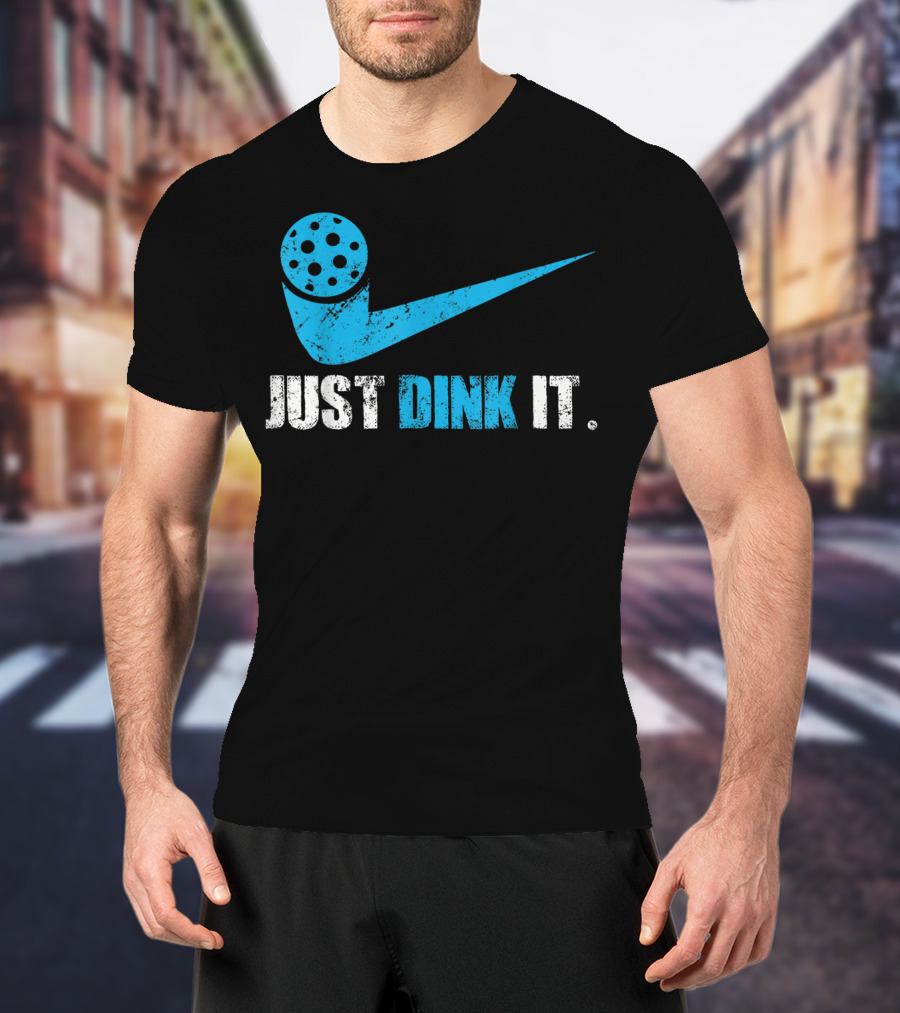 Just Dink It Pickleball Fan Iconic Swoosh T-Shirt