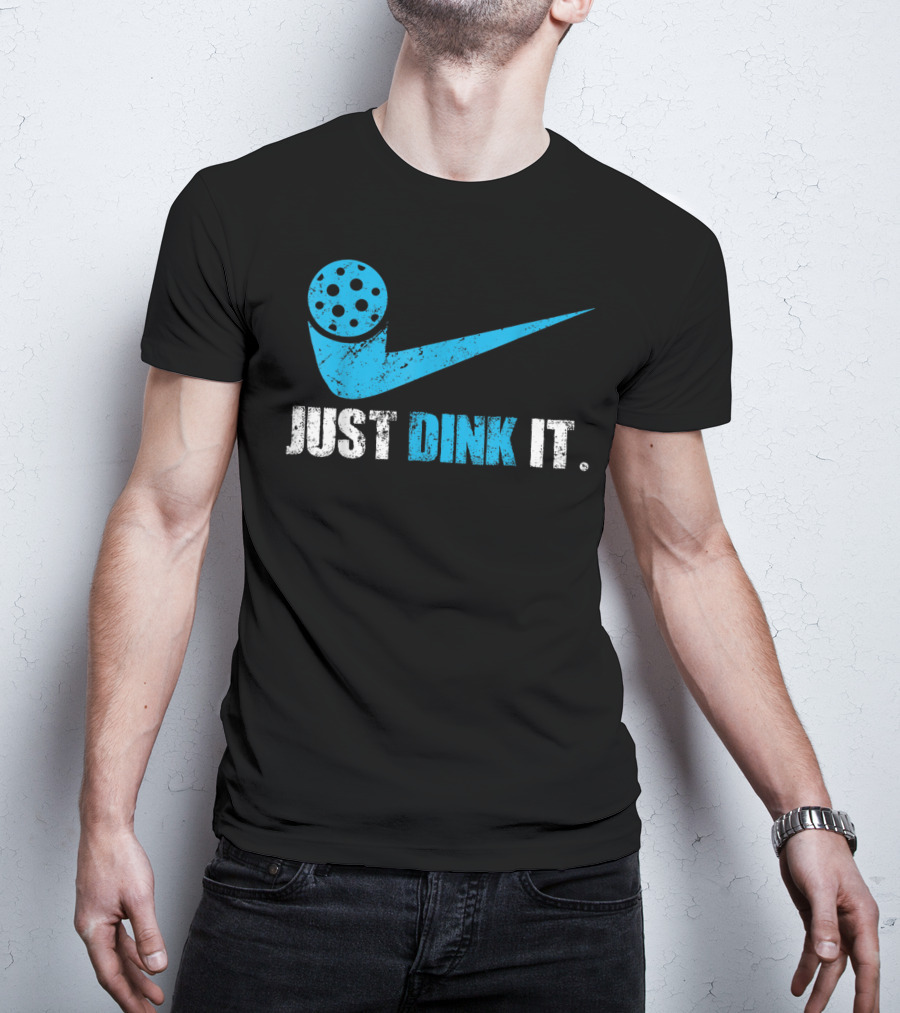 Just Dink It Pickleball Fan Iconic Swoosh T-Shirt