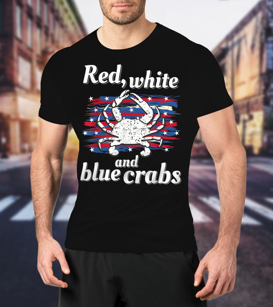Red White And Blue Crabs Maryland Crab Chesapeake Bay T-Shirt