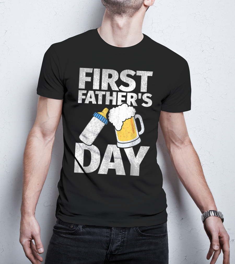 First Father's Day Beer Baby Bo T-Shirt