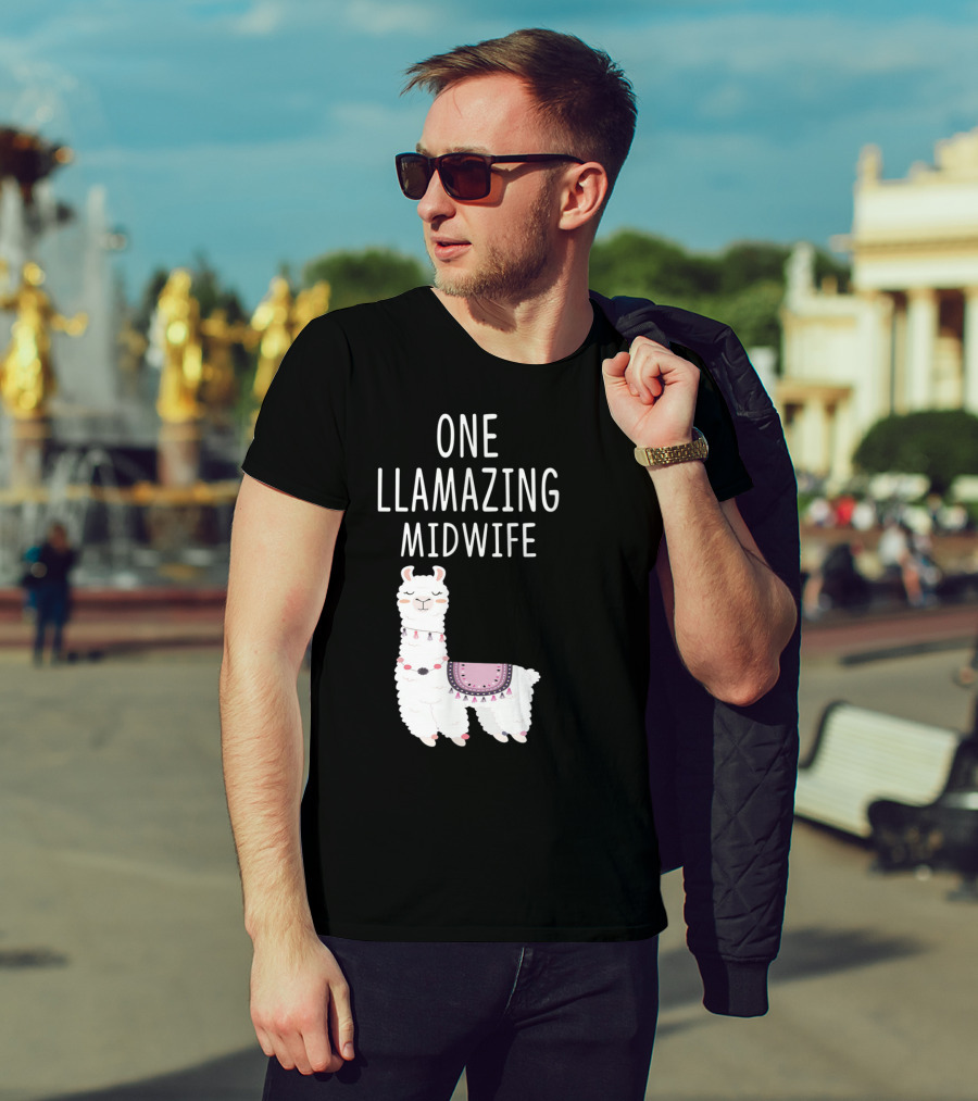 One Llamazing Midwife Llama T-Shirt