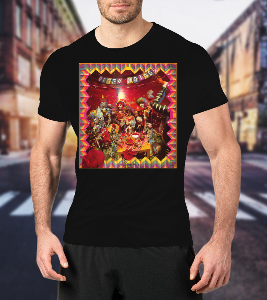 Oingo Boingo Dead Man's Party Skeleton Festival Bühne T-Shirt