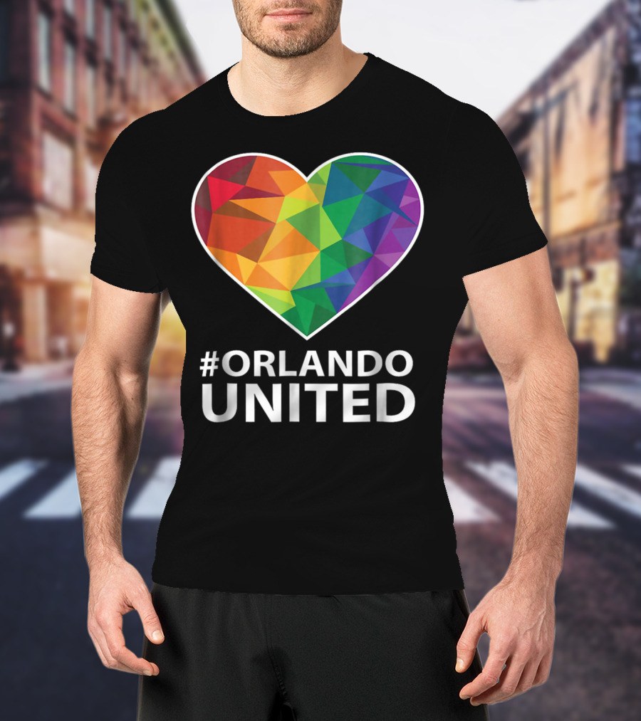 Orlando United Be Strong Multicolored Heart T-Shirt