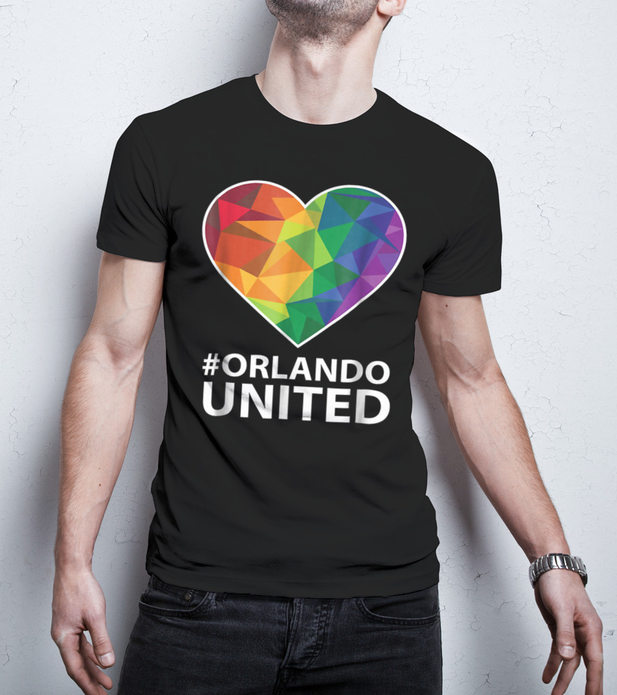 Orlando United Be Strong Multicolored Heart T-Shirt