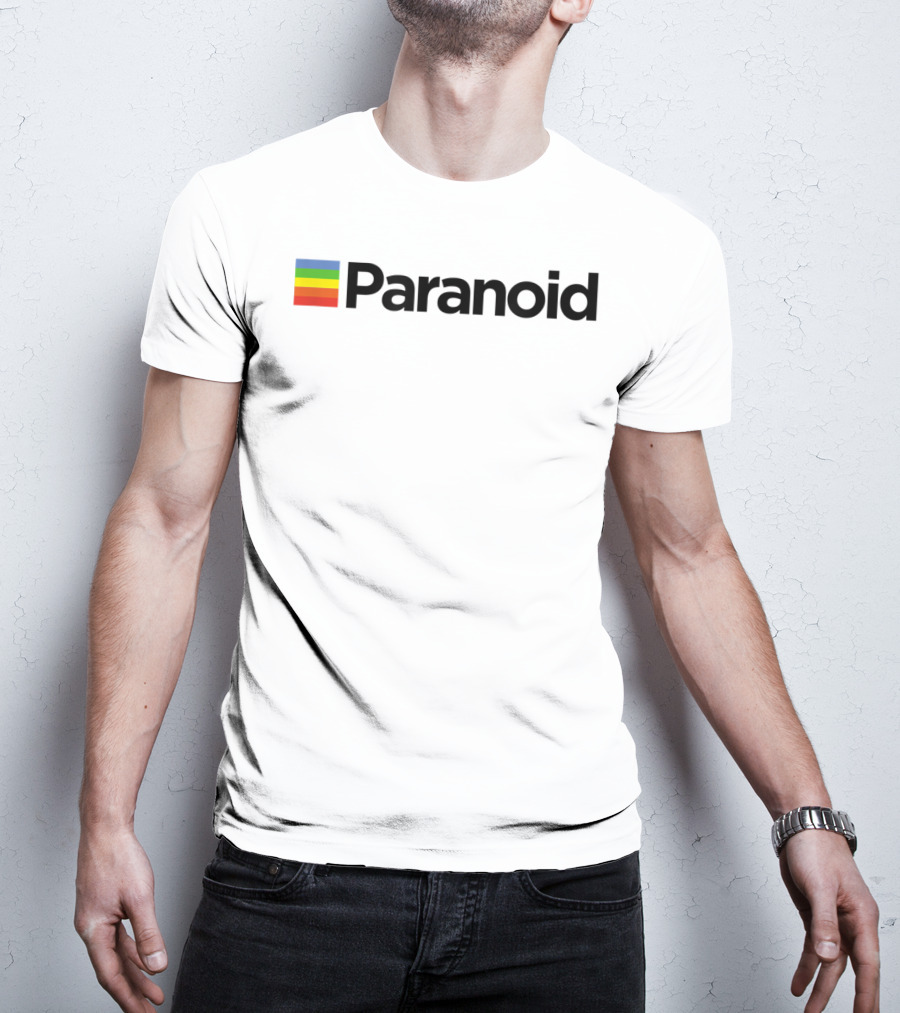 Paranoid Aesthetic Rainbow Stripe Vaporwave Vintage Fashion T-Shirt