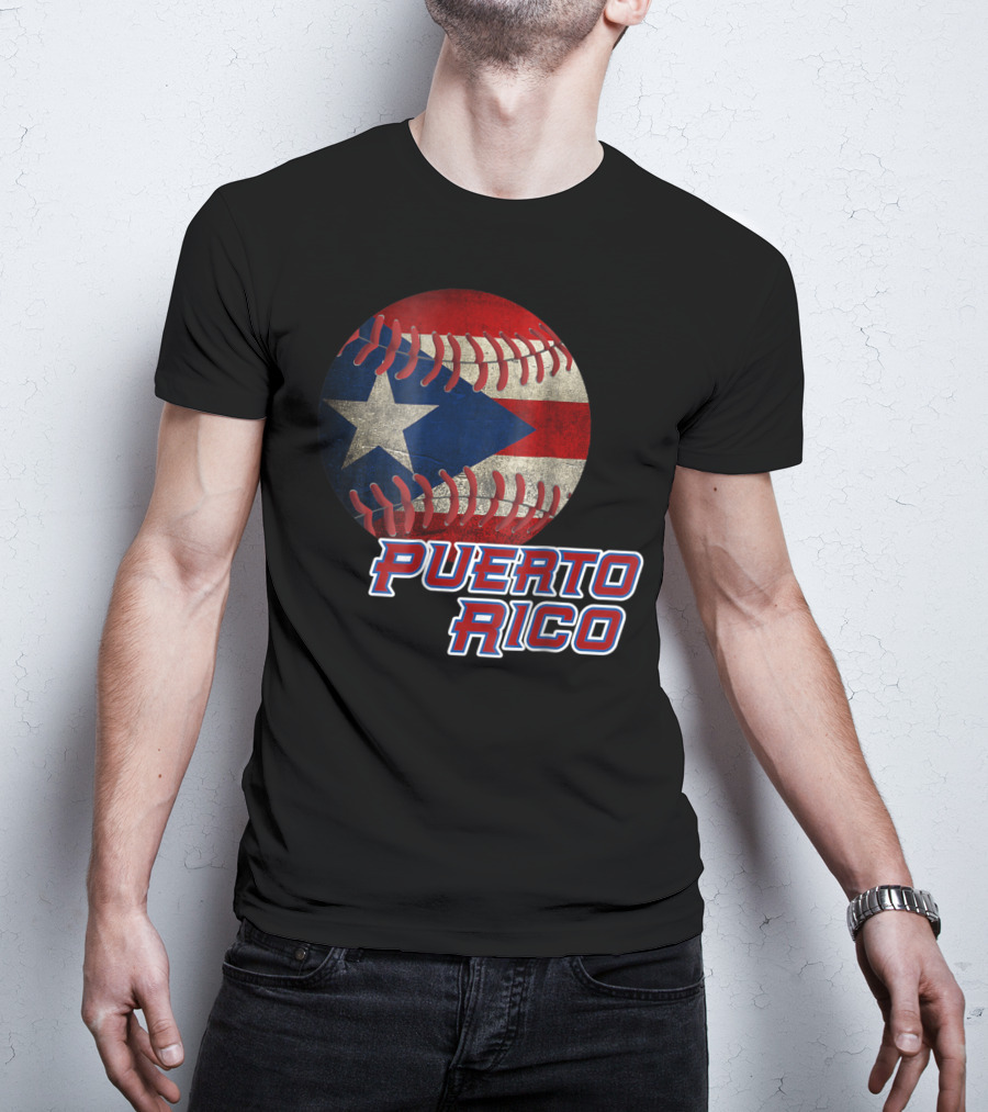 Boricua Pride Puerto Rico Flag Baseball T-Shirt