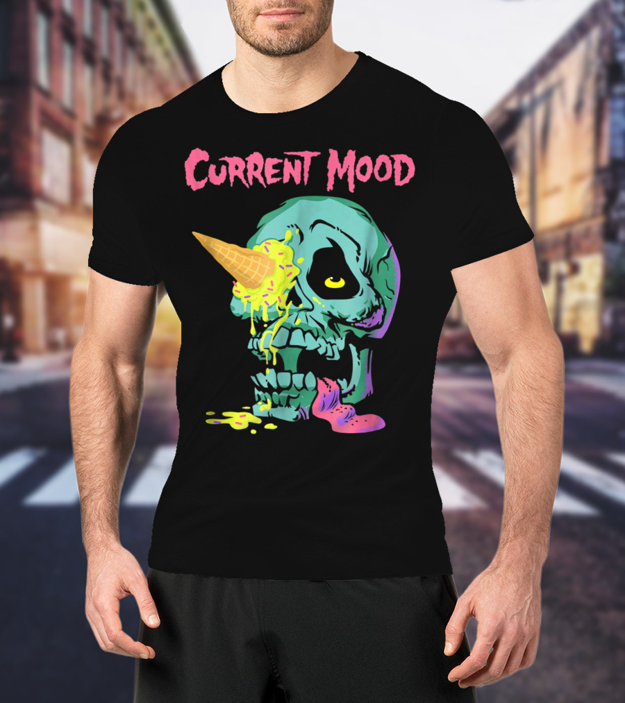 Current Mood Ice Cream Skull T-Shirt