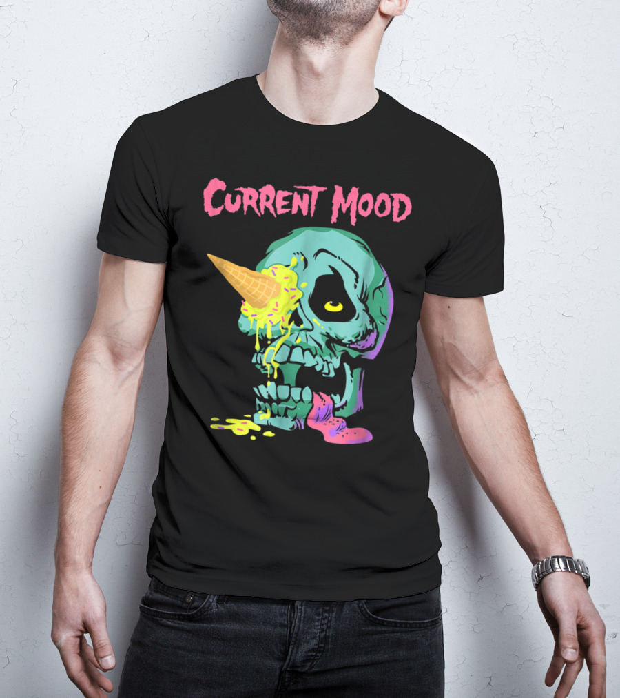 Current Mood Ice Cream Skull T-Shirt