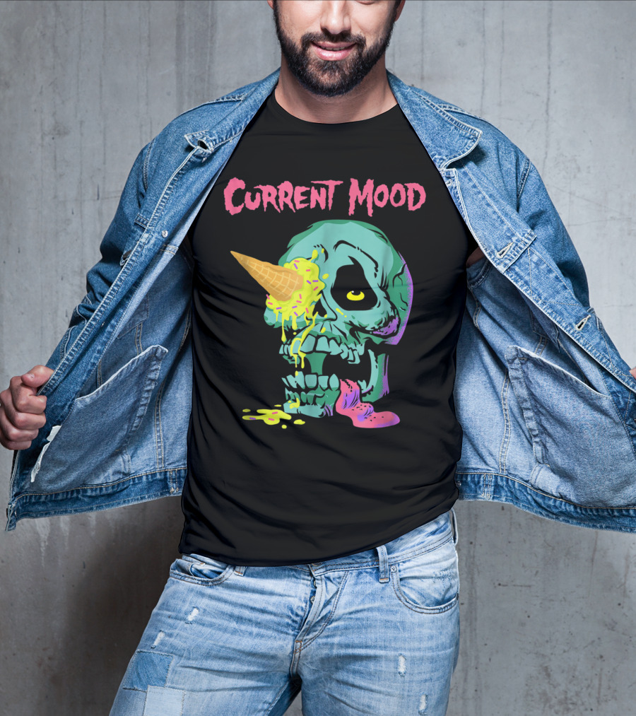 Current Mood Ice Cream Skull T-Shirt