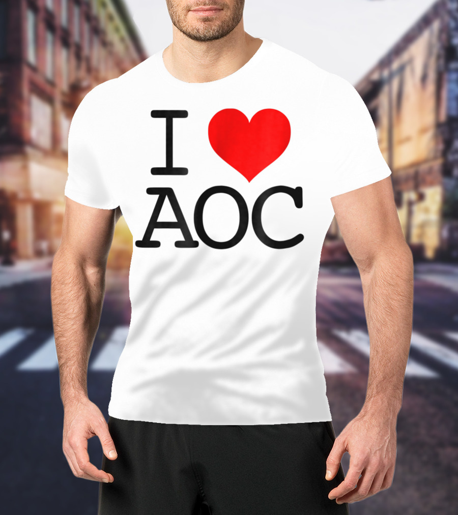 I Heart AOC Alexandria Ocasio Cortez Fan Love T-Shirt