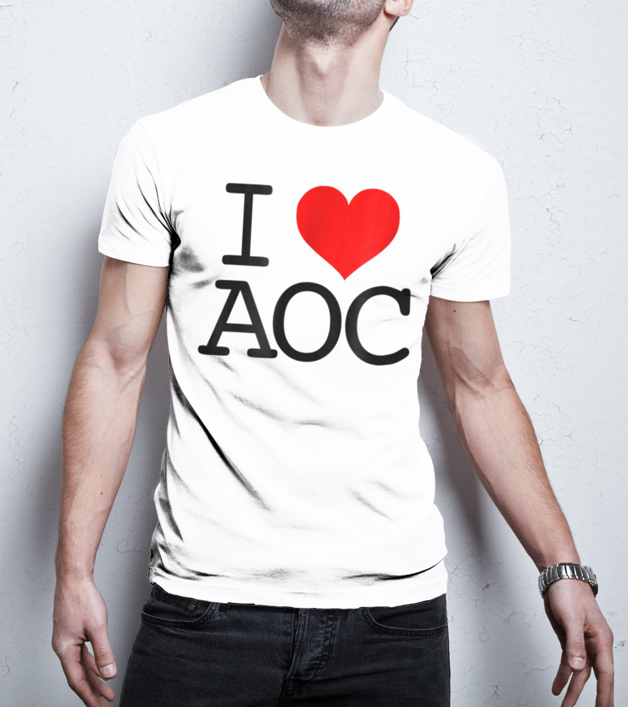 I Heart AOC Alexandria Ocasio Cortez Fan Love T-Shirt