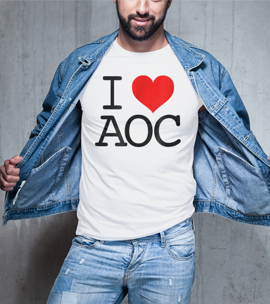 I Heart AOC Alexandria Ocasio Cortez Fan Love T-Shirt