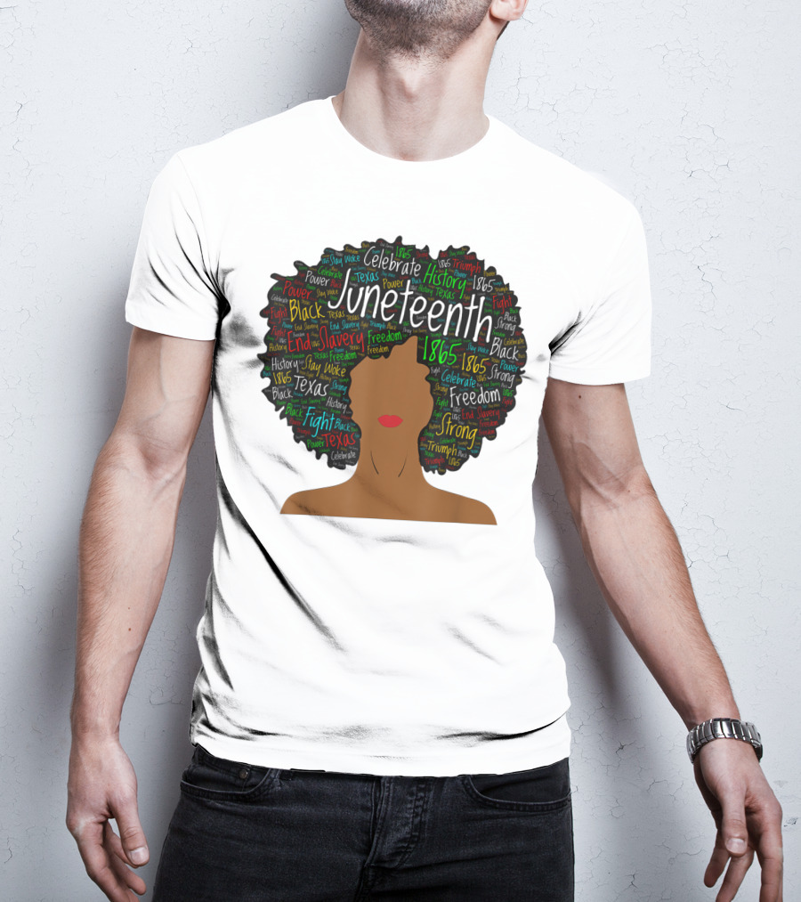 Juneteenth Colorful Afro End Slavery Freedom 1865 Celebrate History T-Shirt