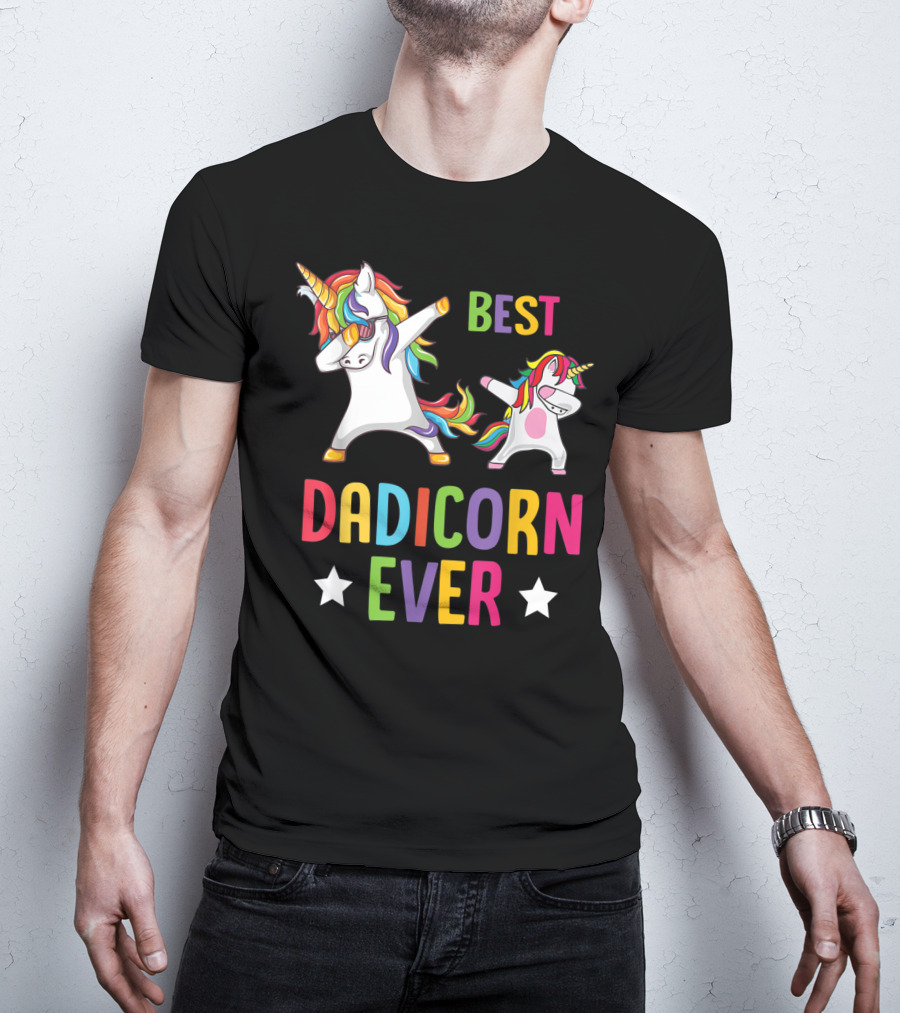 Best Dadicorn Ever Dabbing Unicorn Dad Father T-Shirt