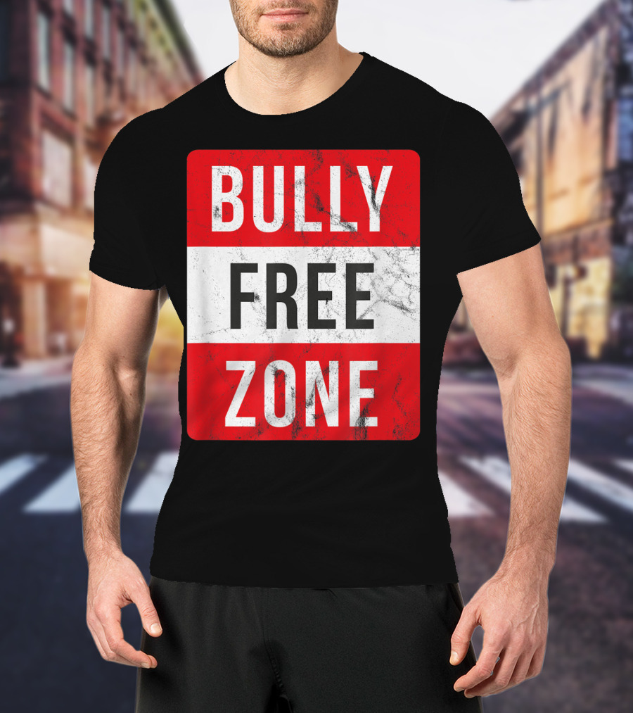 Bully Free Zone Red Anti Bullying Awareness T-Shirt
