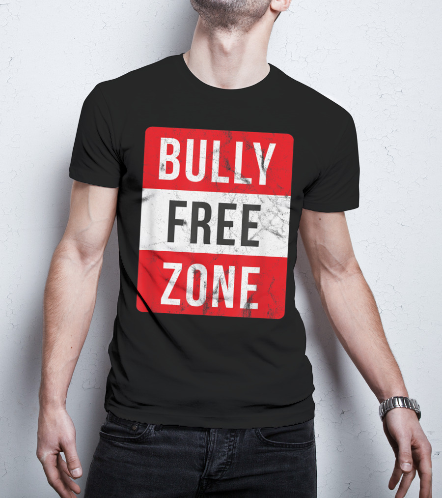 Bully Free Zone Red Anti Bullying Awareness T-Shirt