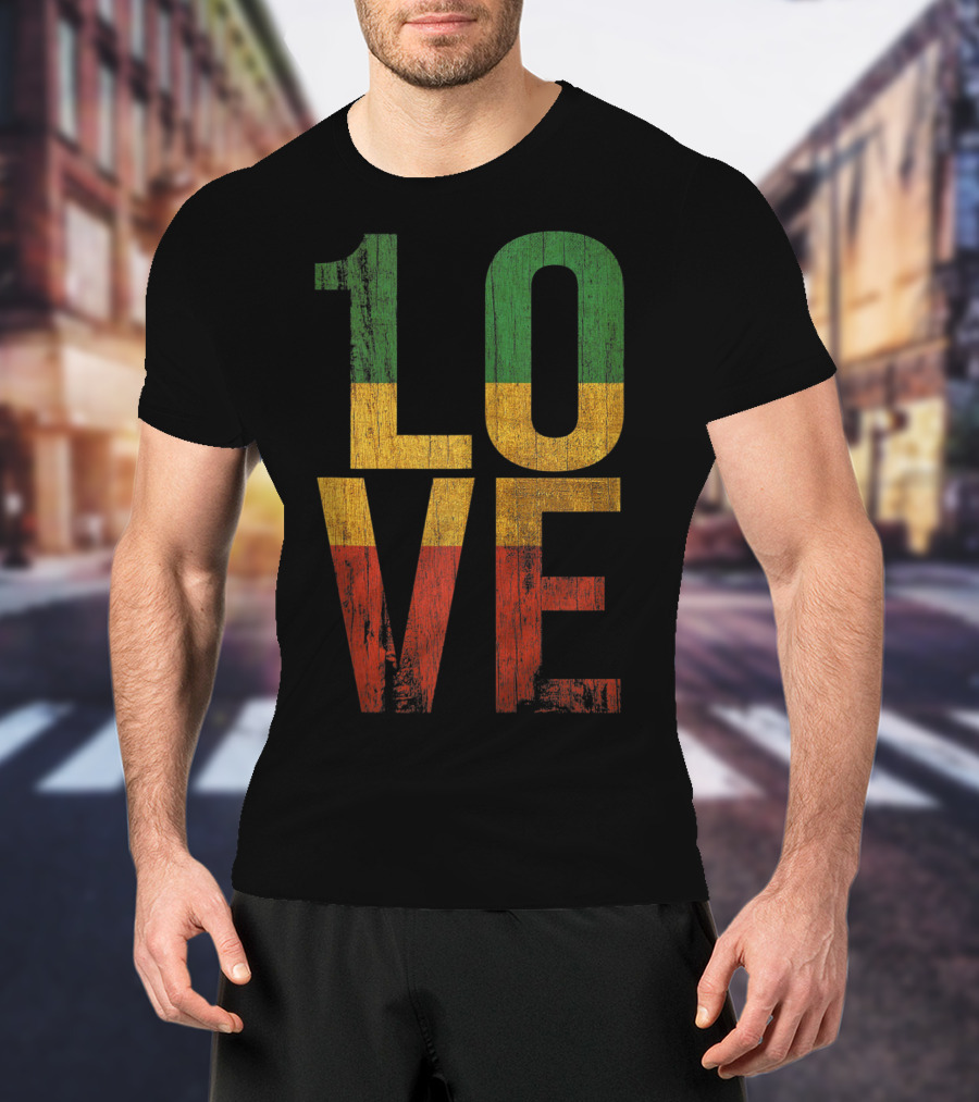 Roots Rock Reggae 1 Love Rasta Colors T-Shirt