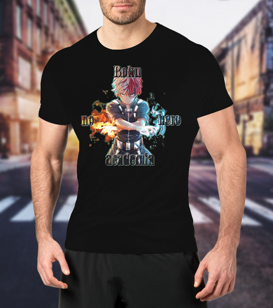Shoto Todoroki Boku No Hero Academia Fire And Ice Power T-Shirt