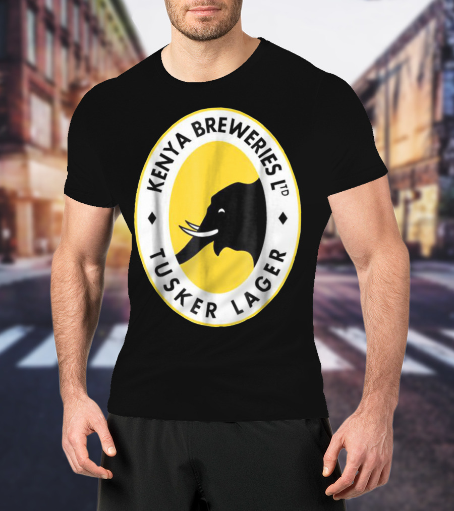 Kenya Breweries Ltd Tusker Lager African Elephant Icon T-Shirt