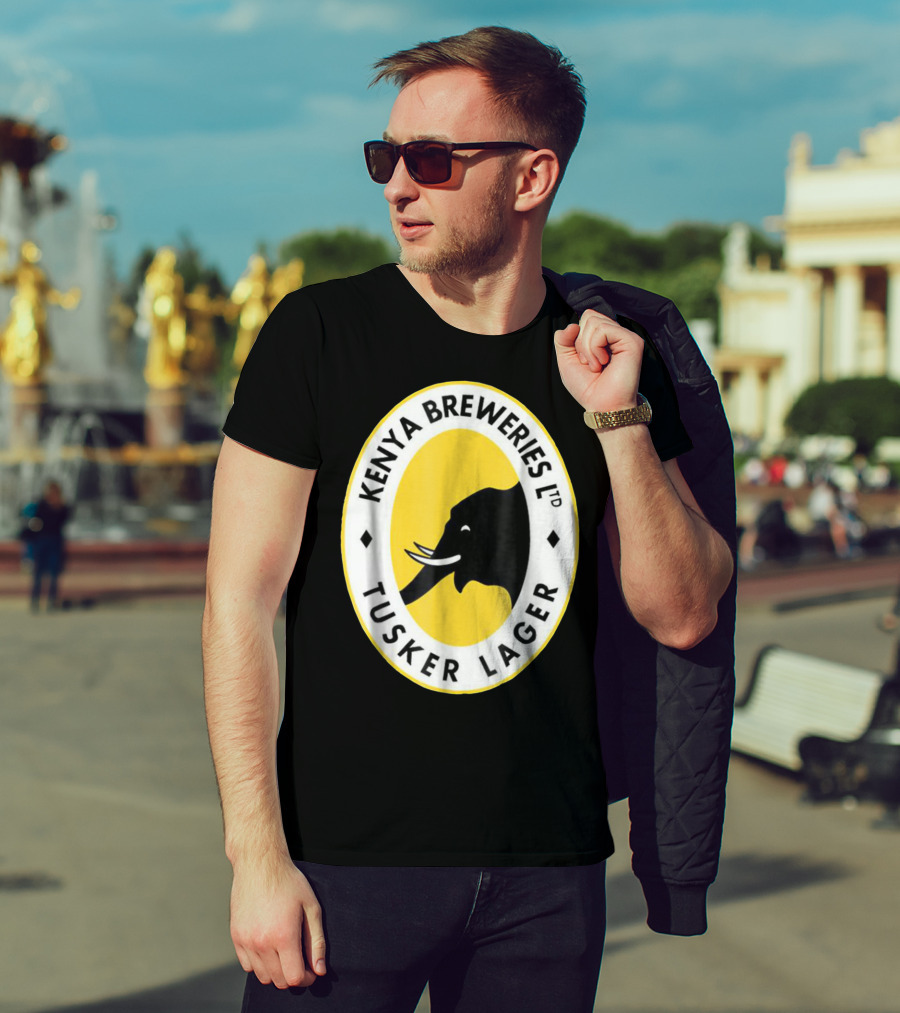 Kenya Breweries Ltd Tusker Lager African Elephant Icon T-Shirt