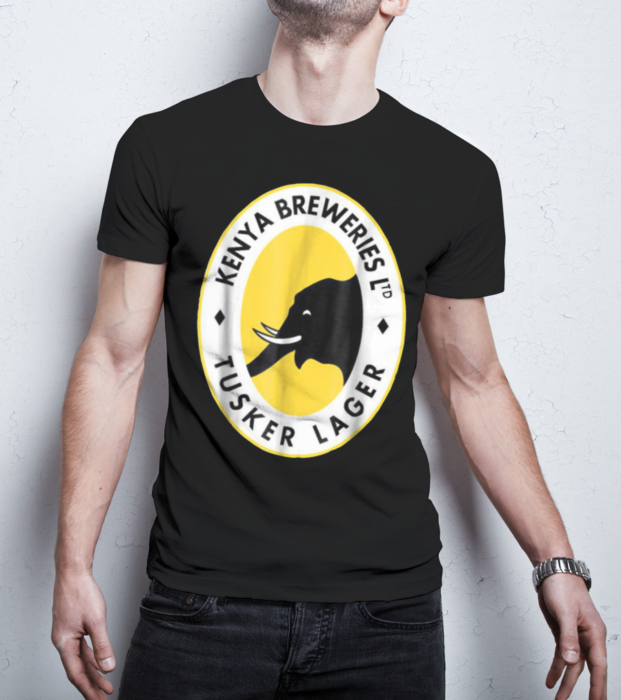 Kenya Breweries Ltd Tusker Lager African Elephant Icon T-Shirt