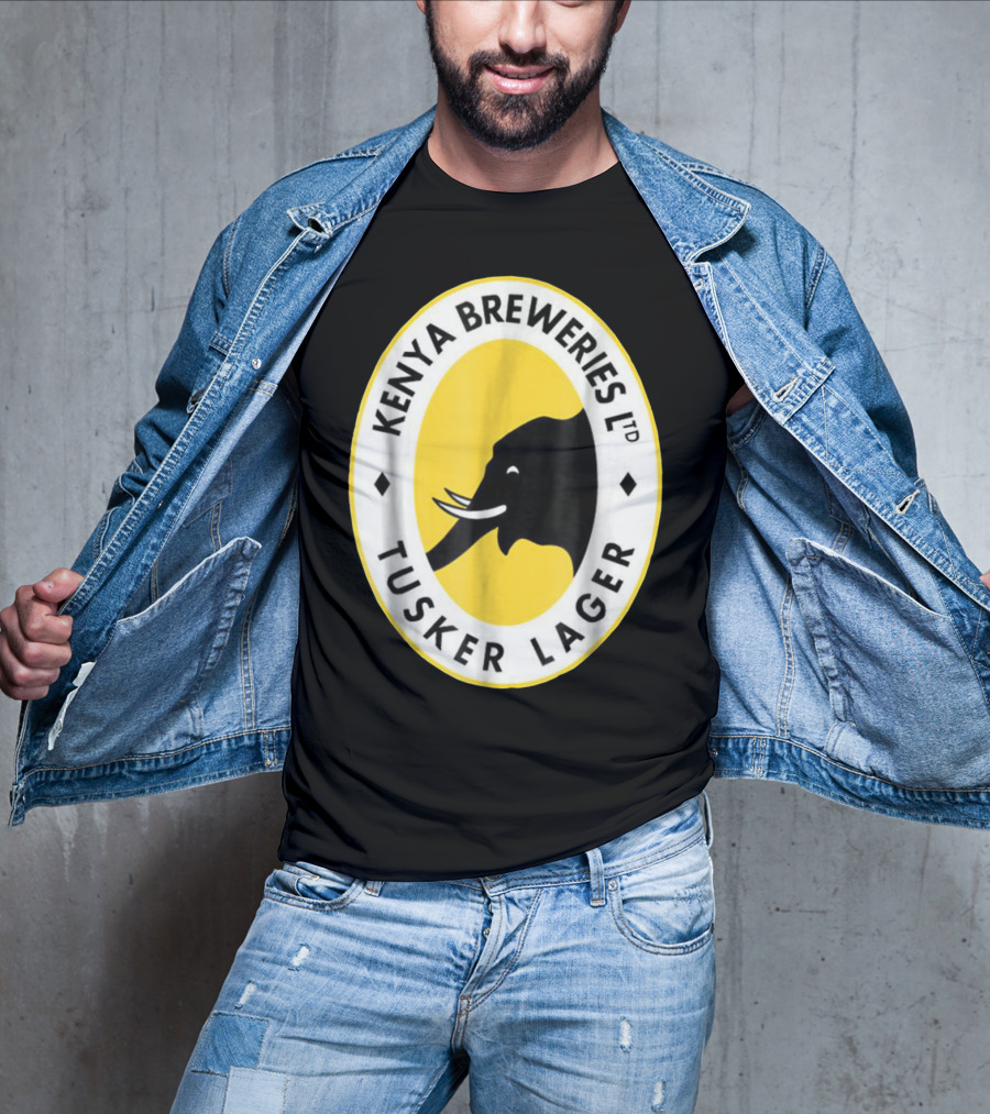 Kenya Breweries Ltd Tusker Lager African Elephant Icon T-Shirt
